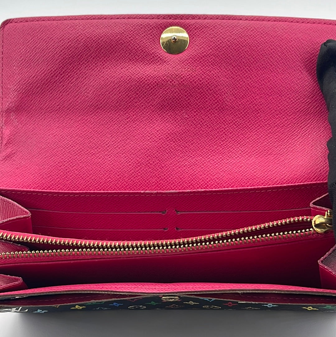 Louis Vuitton, Bags, Louis Vuitton Multicolor Sarah Long Wallet Blackpink