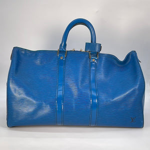 Vintage Louis Vuitton Blue Epi Leather Keepall 45 Bag VI0910 012423