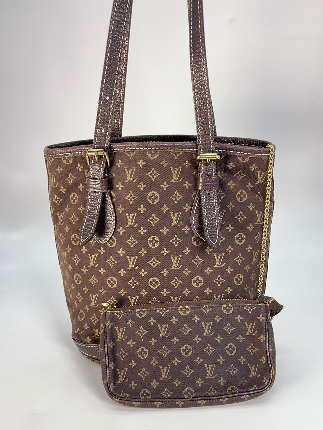Louis Vuitton, Bags, Louis Vuitton Grey Trapeze Pm Mini Lin Satchel