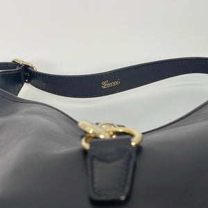 PRELOVED Gucci Black Leather Medium Jackie O Hobo Shoulder Bag 1530929486628 011323