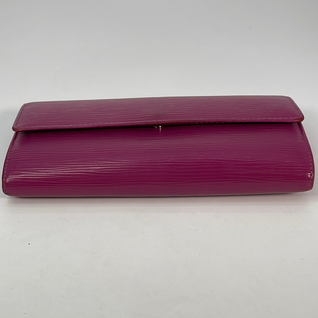 PreLoved Louis Vuitton Purple Epi Leather Sarah Long Wallet CA0068 011123