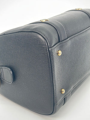 PRELOVED MCM Black Leather and Small Boston Handbag U7741 032123