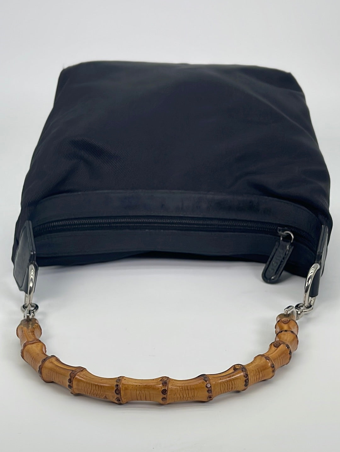 Preloved GUCCI Black Nylon Bamboo Shoulder Bag 14340531 032123