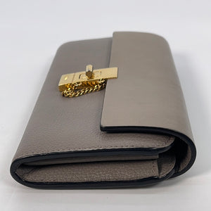 Preloved Chloe Drew Grey Leather Long Wallet B51NZ7 022723