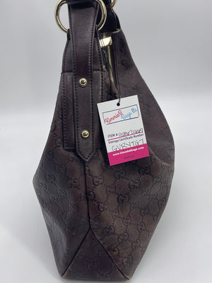 Preloved GUCCI Brown Guccisima Leather Horsebit Shoulder Bag 1158671669 090822