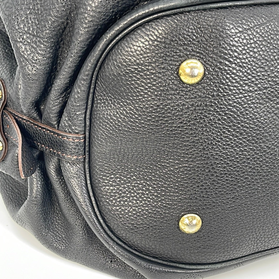 LOUIS VUITTON Monogram Mahina Shoulder Bag Black - Chelsea Vintage Couture