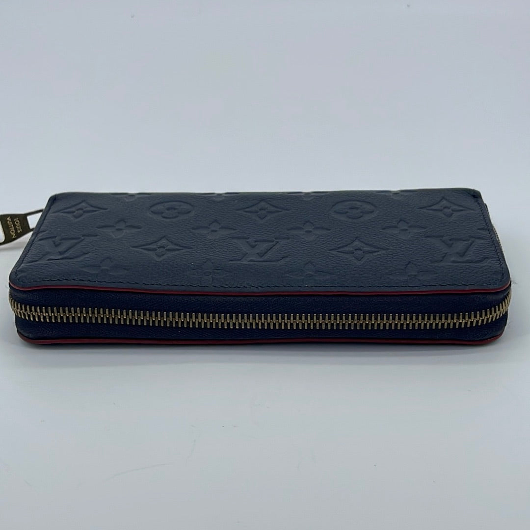 Louis Vuitton Bordeaux Empreinte Leather Monogram Zippy Wallet Zip Around  862064 at 1stDibs