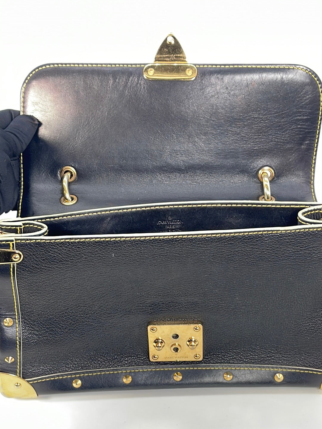 Authentic Louis Vuitton Suhali Le Talentueux Blue Leather Shoulder Bag