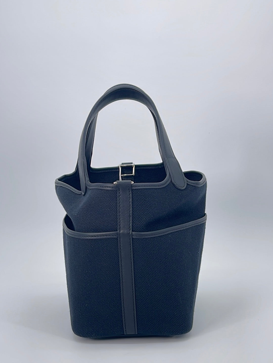 Preloved Hermes Black Picotin Cargo PM Handbag with Silver Hardware ZFM006PM 032223
