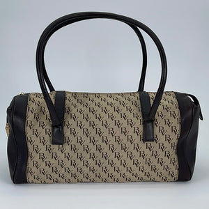 Preloved Bottega Veneta Monogram Canvas and Leather 2 Way Shoulder Bag 10864108512NAT 032323 $250 OFF
