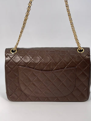 CHANEL Mini Matelasse Chain Flap Shoulder Bag Enamel Black Gold CC