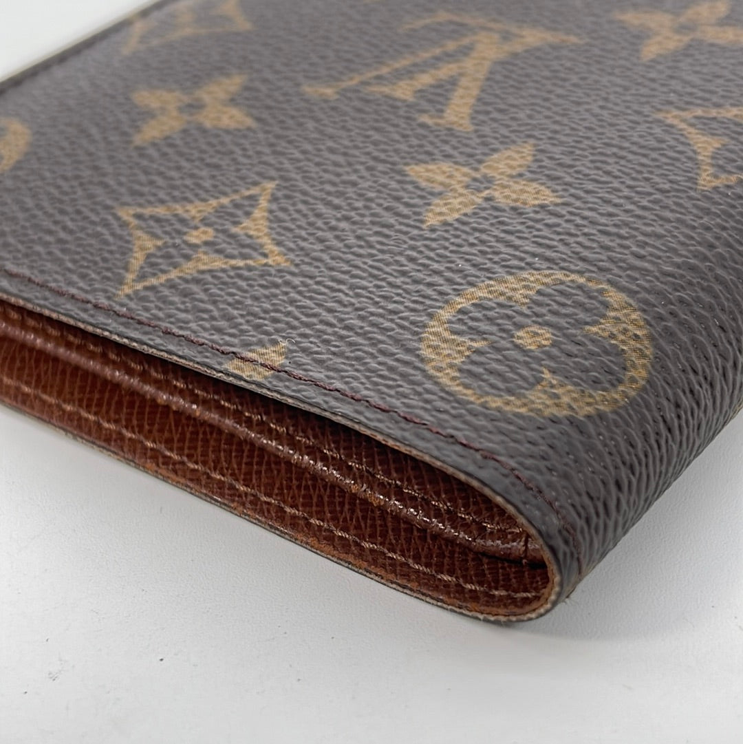 Vintage Louis Vuitton Men's Wallet 10 Card Monogram Canvas Leather Slim Bifold CA0024 022723
