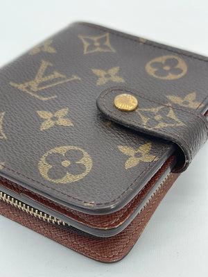 Louis Vuitton Compact Zip Wallet Monogram Canva