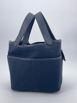 Preloved Hermes Black Picotin Cargo PM Handbag with Silver Hardware ZFM006PM 032223