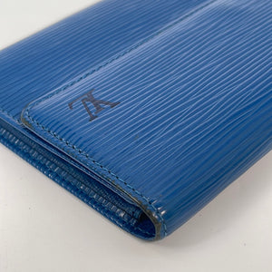 Preloved Louis Vuitton Blue Epi International Leather Wallet CA0916 011323