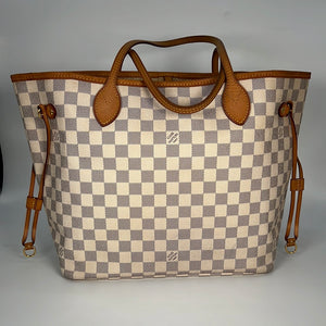 Preloved Louis Vuitton Damier Azur Neverfull MM Tote SA2181 020223