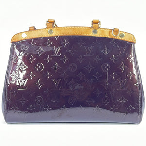 PRELOVED Louis Vuitton Burgundy Monogram Vernis Brea MM Bag DR5112