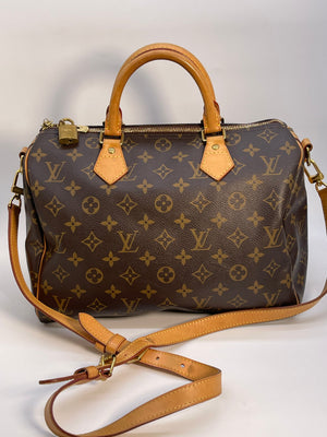 Preloved Louis Vuitton Monogram Speedy 30 Bandolier Bag DU1182 012323