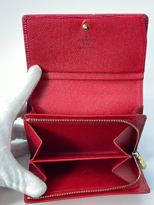 Preloved Louis Vuitton Red Epi Porte Monnaie Billets Tresor Bifold Wallet SR0062 011723
