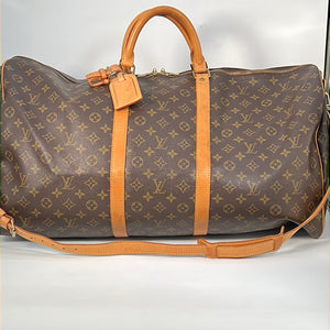 Vintage Louis Vuitton Keepall 60 Monogram Bandolier Bag VI1915