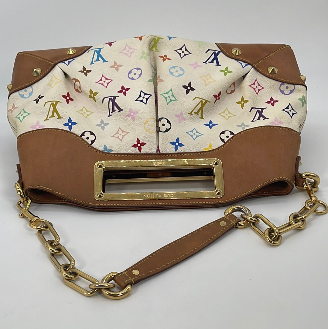 Louis Vuitton Judy MM White Monogram Multicolore ○ Labellov ○ Buy and Sell  Authentic Luxury