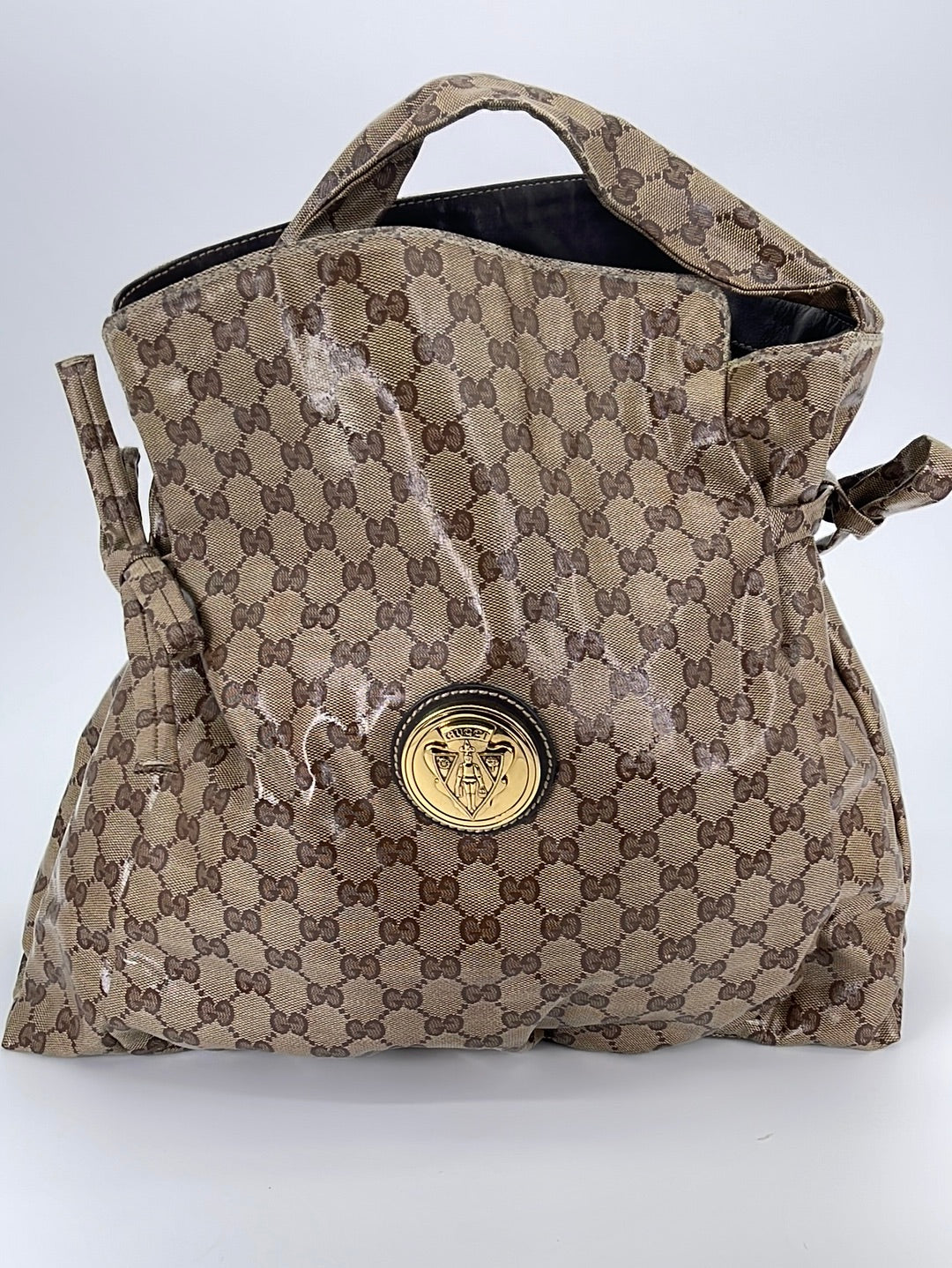 GUCCI Vintage Leather Queen Hobo handle bow bag – Second Edition NY