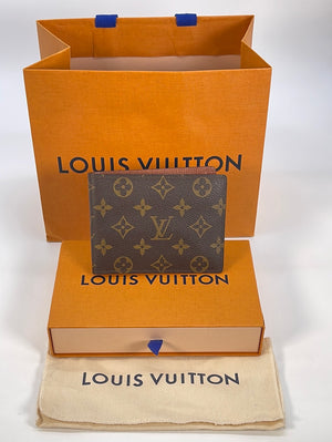 Preloved Louis Vuitton Men's Wallet Monogram Canvas Leather Slim Bifold MI1922