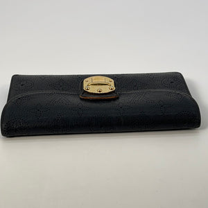 Preloved Louis Vuitton Mahina Black Monogram Leather Pallas Wallet TH2088 011723