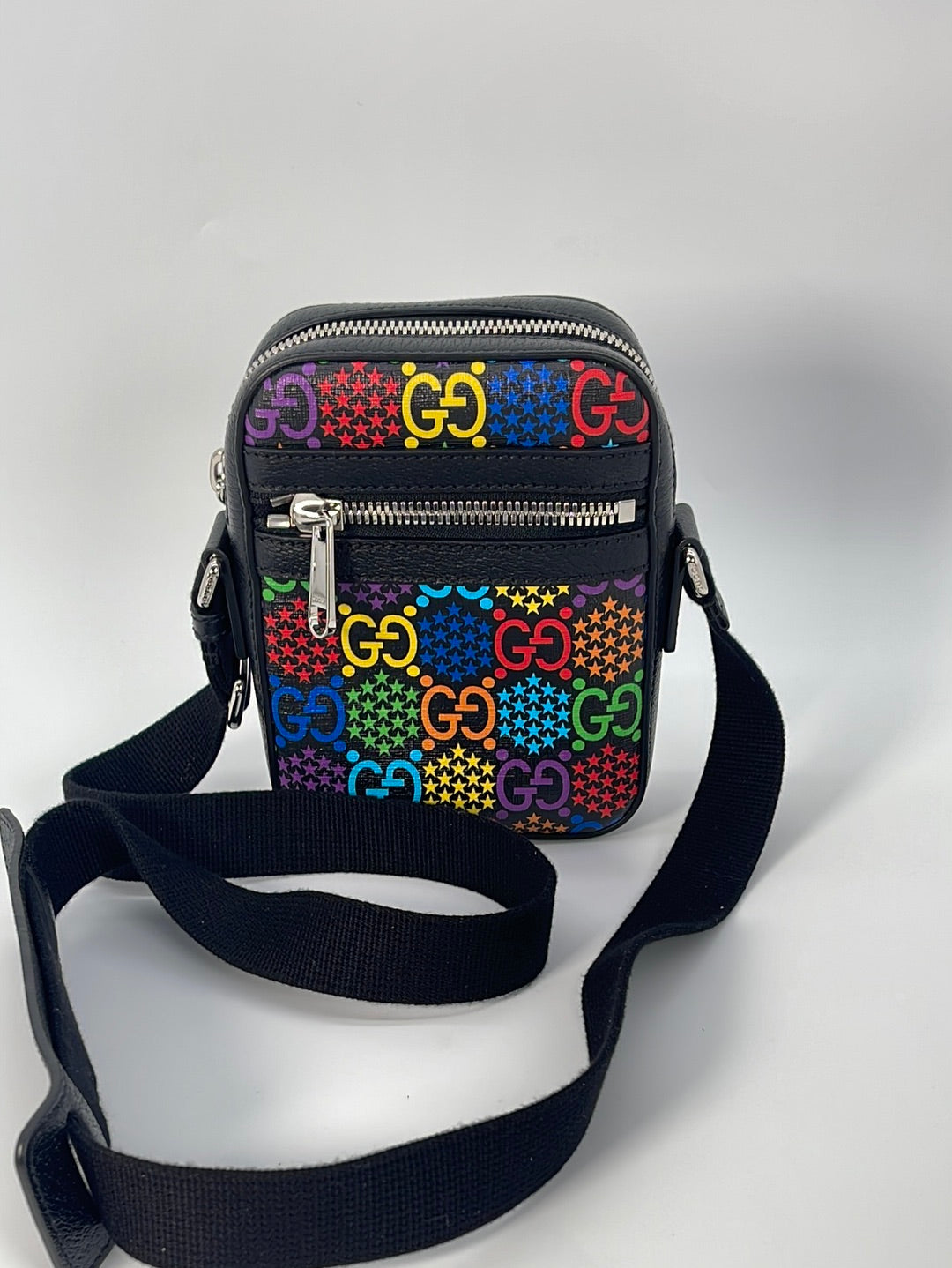 Gucci Multicolor/Black GG Supreme Coated Canvas Psychedelic Crossbody Bag -  Yoogi's Closet