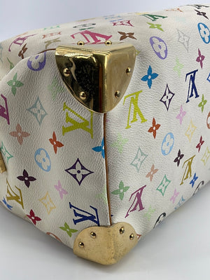 Louis Vuitton Speedy 30 Bag in White Multicolore Monogram 2014 at 1stDibs