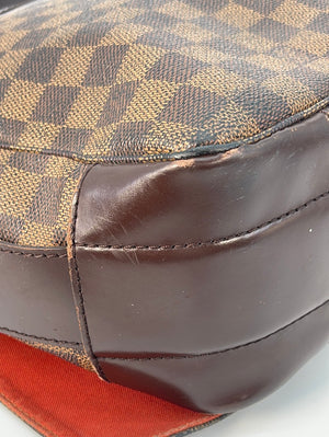 Louis Vuitton Brown Damier Ebene Bastille Messenger Bag Leather Cloth  ref.146862 - Joli Closet