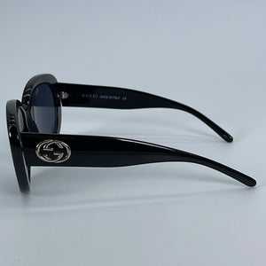 Preloved Gucci Black Round Sunglasses with Case 031323