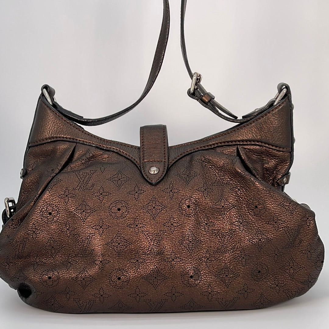 Preloved Louis Vuitton L Hobo Bronze Mahina Leather Bag AR3058 033023 - $315 OFF FLASH SALE