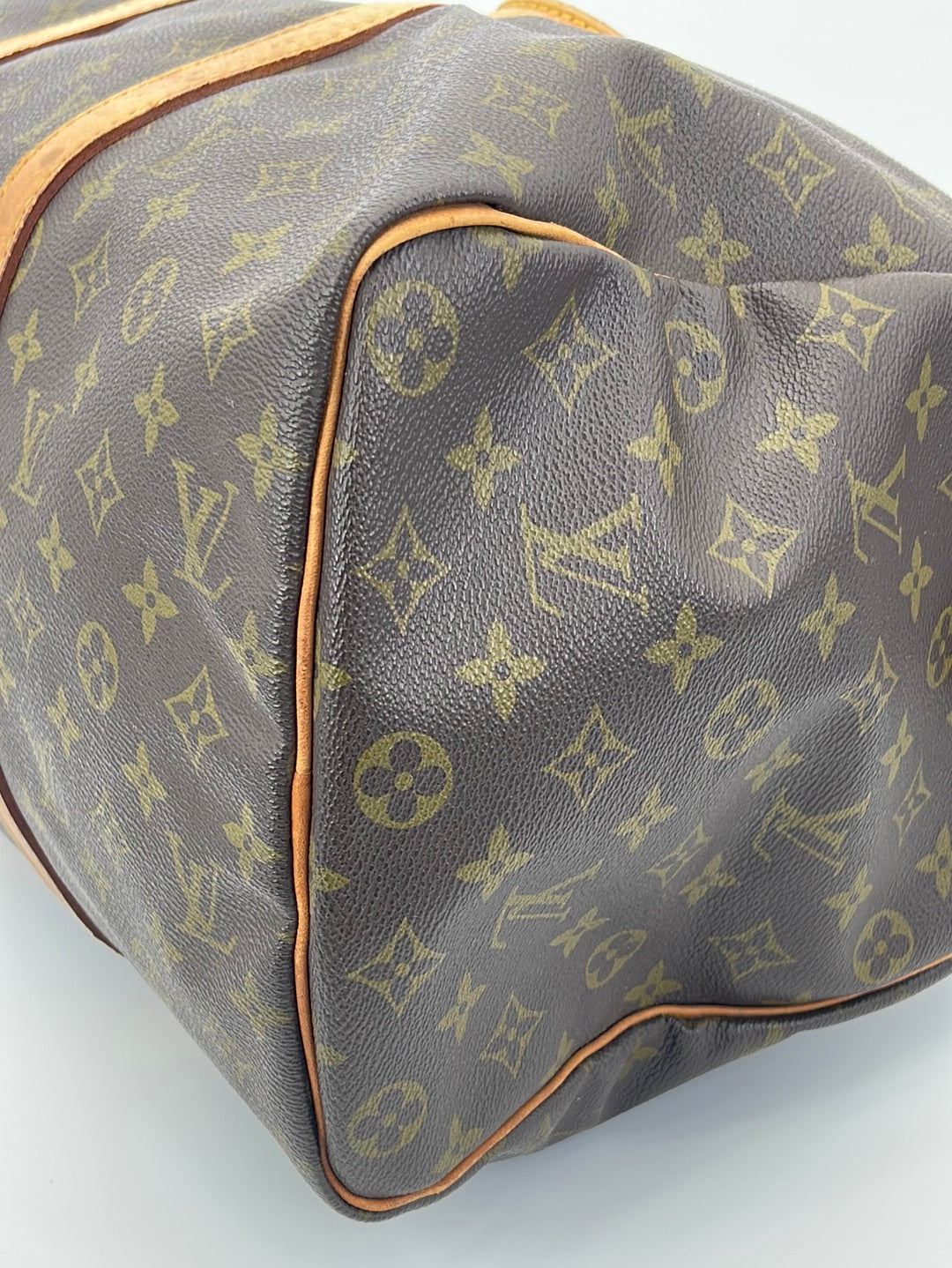 70s Louis Vuitton Monogram Keepall Travel Duffle Bag French Company 45cm  Rare at 1stDibs