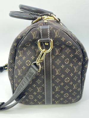 PRELOVED Louis Vuitton Brown Min Lin Monogram Speedy 30 Bandolier Bag MB3170 030323