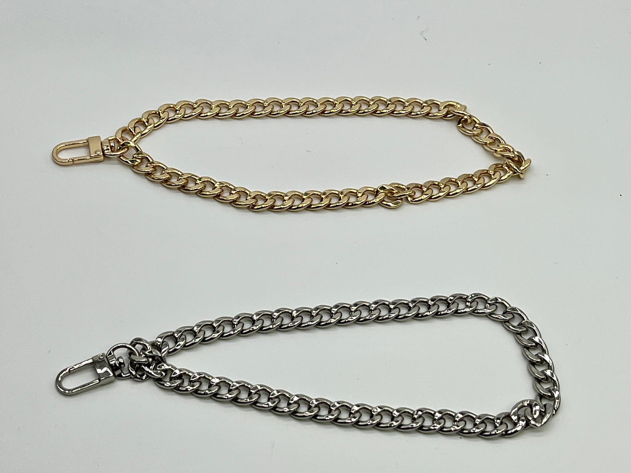 NEW WRISTLET THIN CHAIN SHORT CHAIN - 8.5" - 3 Colors: Gold,  Silver, Dark Steel 080923