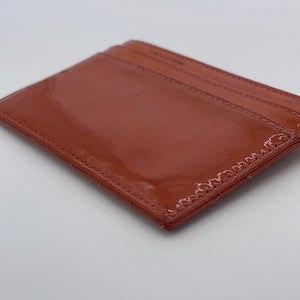 PRELOVED Chanel Orange Patent Leather Card Holder 15861140 032223
