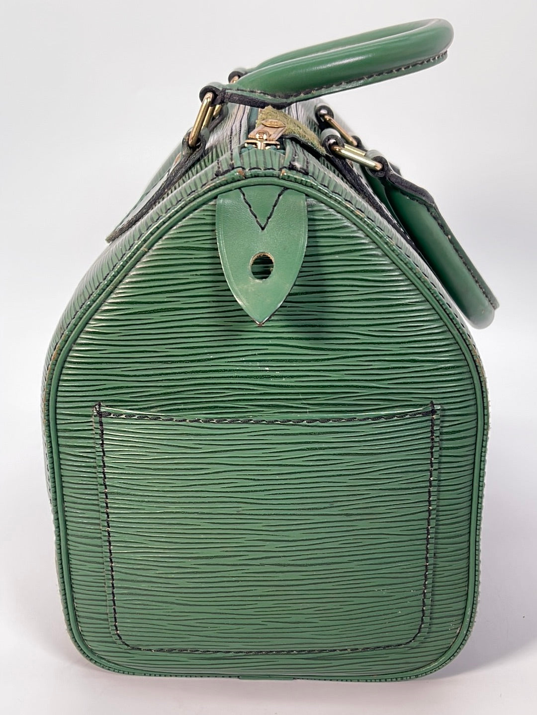 Louis Vuitton Handbag Rare Med Blue EPI Speedy 30 Authentic VI 0992 Lock  set VG