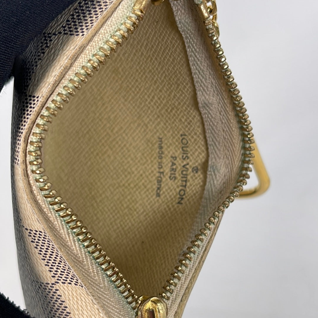 PRELOVED Louis Vuitton Damier Azur Pochette Cles Wallet Coin Key