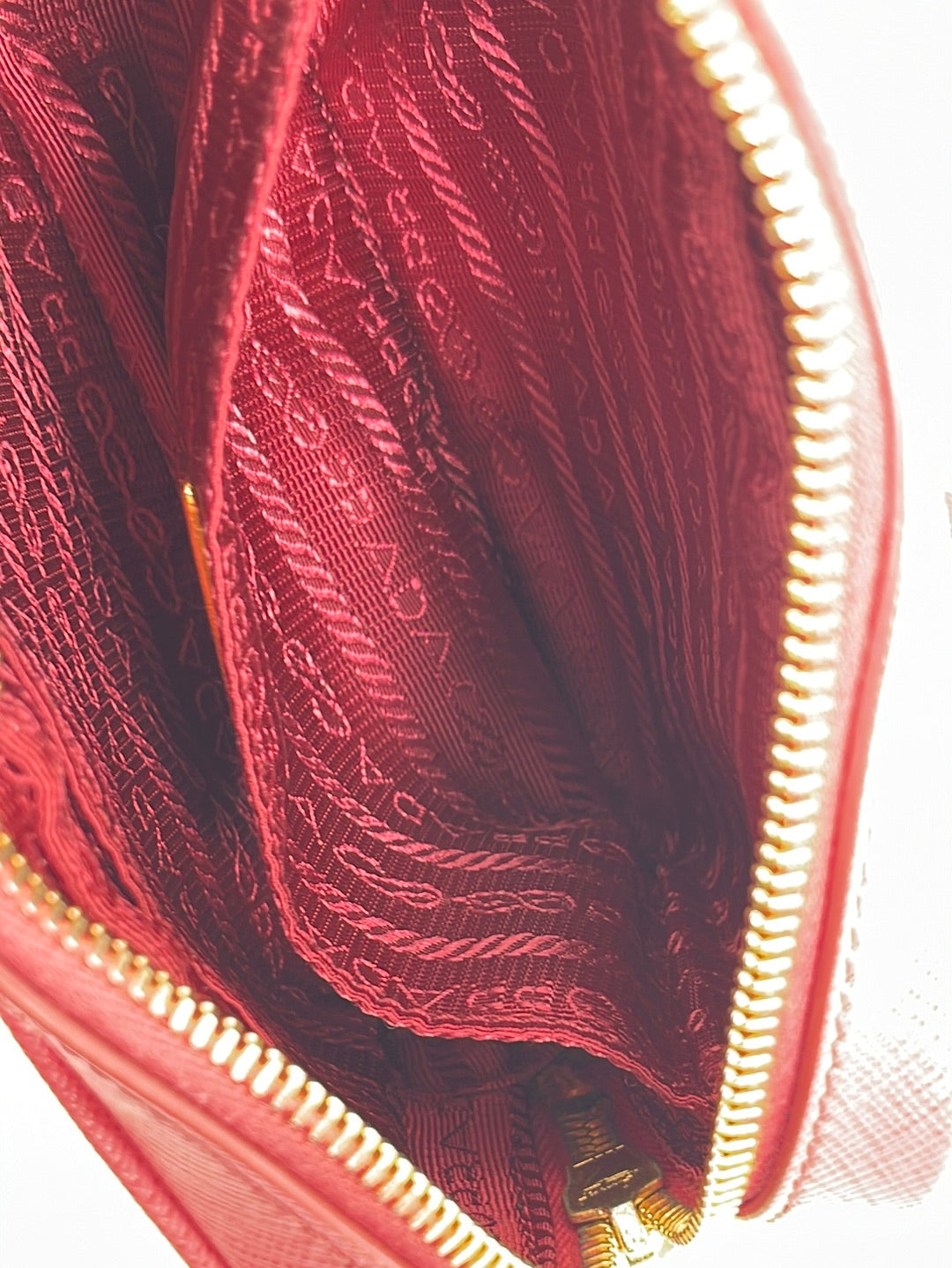 Preloved Prada Pink Saffiano Leather Crossbody Pouch 224 030623