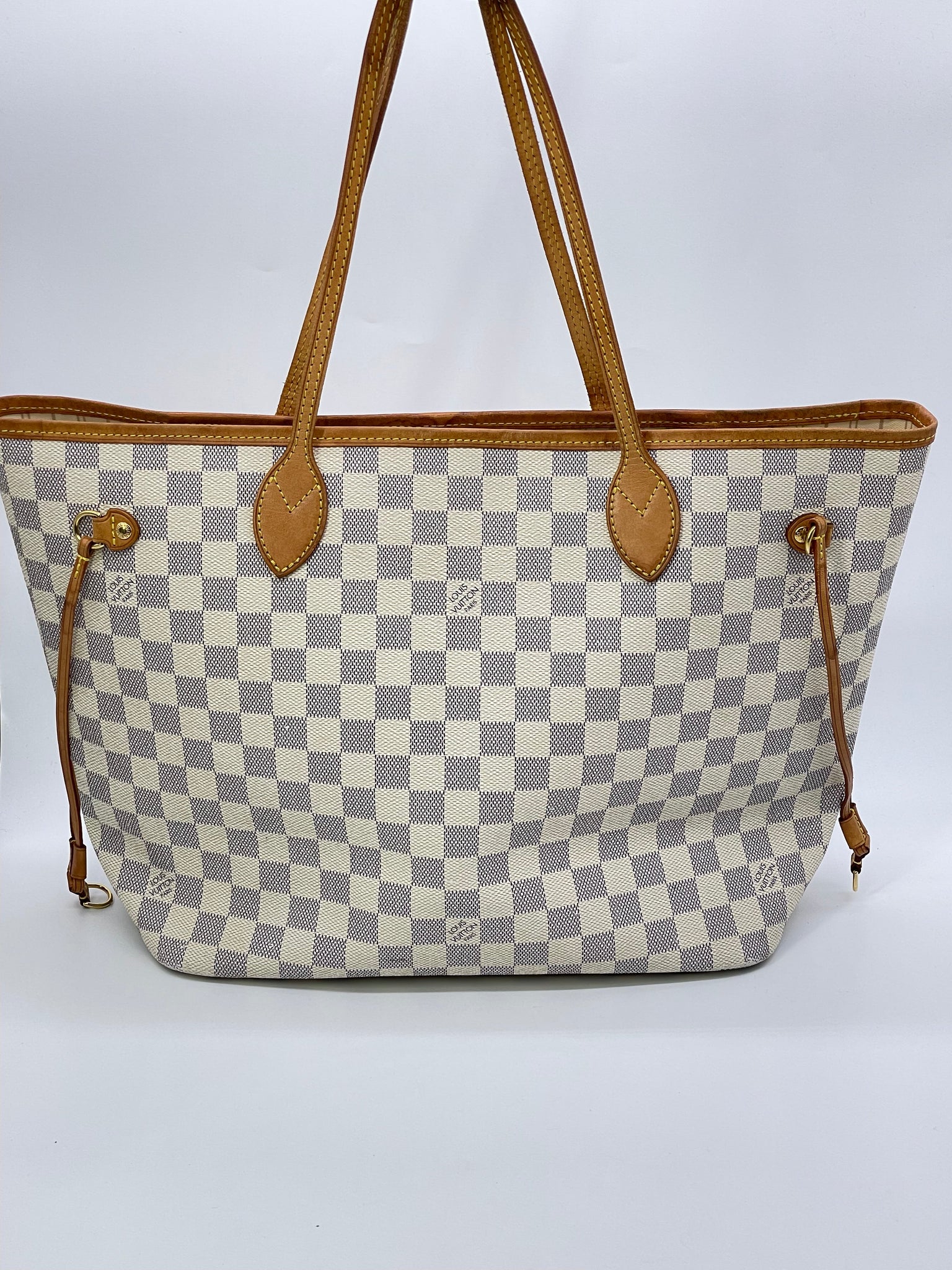 Preloved Louis Vuitton Damier Azur Neverfull MM Tote AR2192 120122