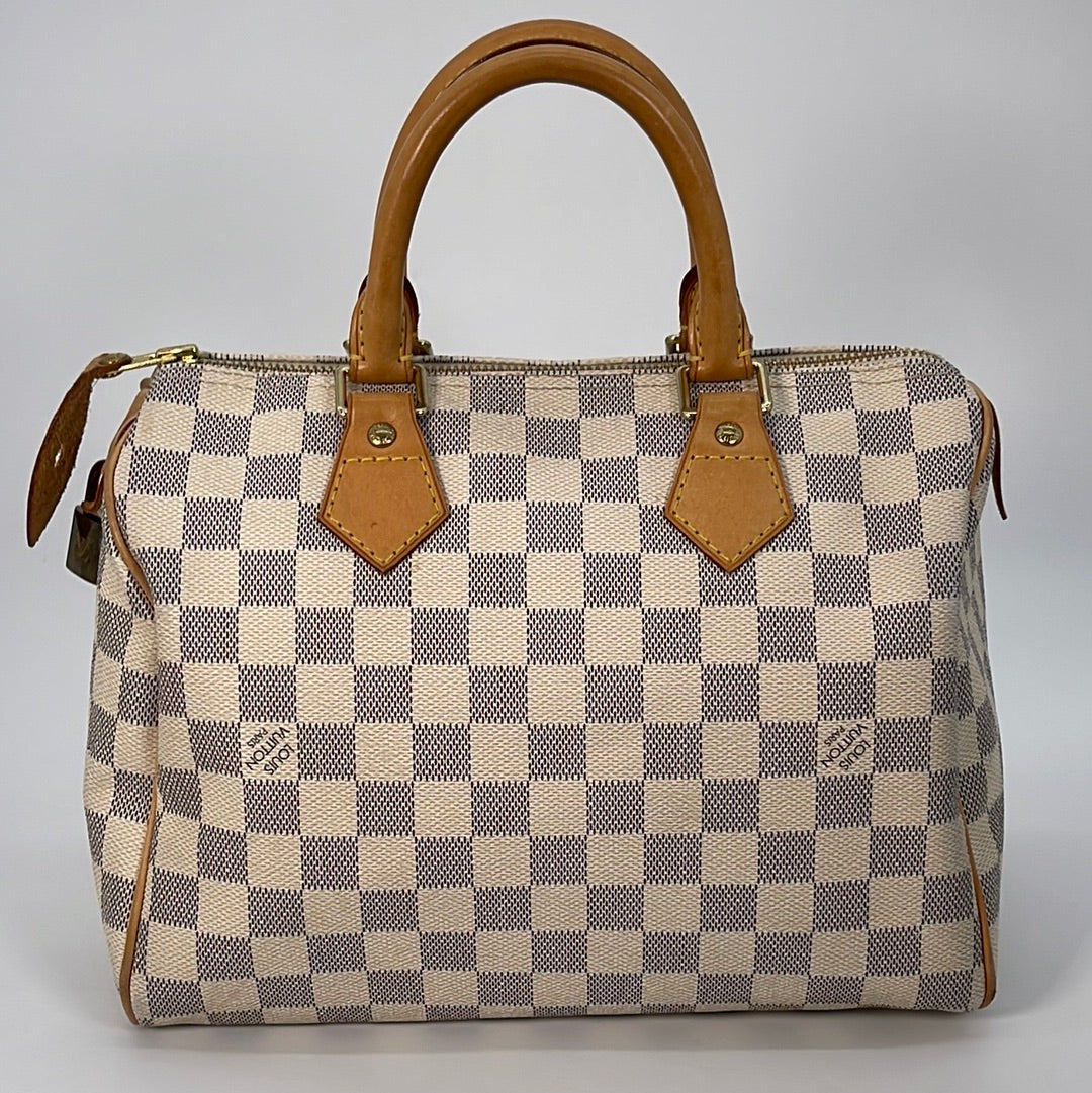 Preloved Louis Vuitton Speedy 25 Damier Azur Bag SD1017 022023