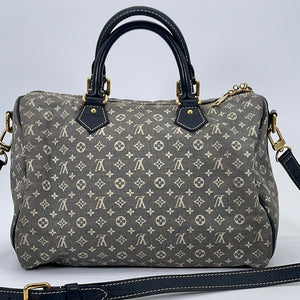 PRELOVED Louis Vuitton Gray Min Lin Monogram Speedy 30 Bandolier Bag TA0110 031023