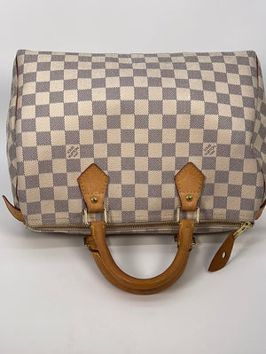 Preloved Louis Vuitton Damier Azur Speedy 30 Bag DU2057 021023