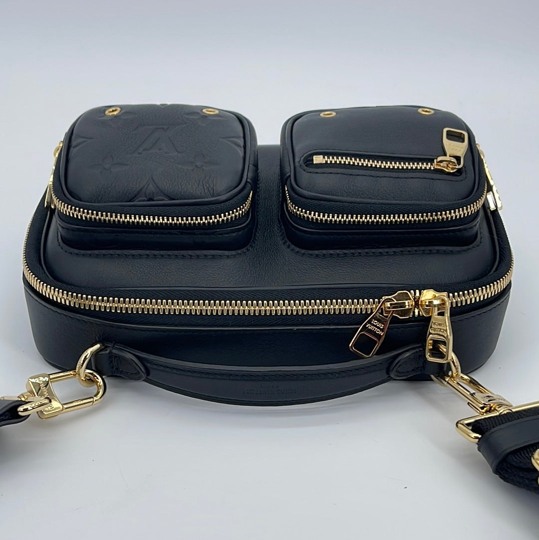 Preloved Louis Vuitton Black Leather Crossbody Utility Bag KX689Y3 042 –  KimmieBBags LLC