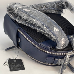 (NEW) MCM Blue Leather Camo Stark Visetos Backpack MI1421 020323 **DEAL***