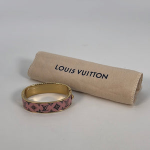 Preloved Louis Vuitton Confidential Bracelet Printed Enamel with Metal SMALL 012323
