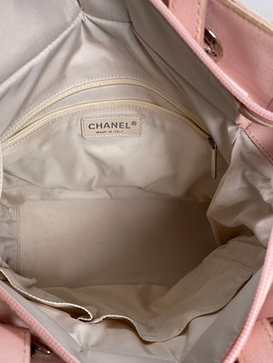 Preloved Chanel Pink Quilted Canvas Biarritz Soft Tote 12586392 012322 DEAL***