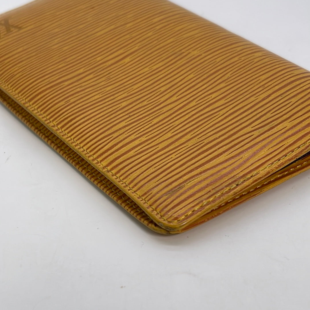 Vintage Louis Vuitton Porte Yen Cartes Yellow Epi Leather Wallet