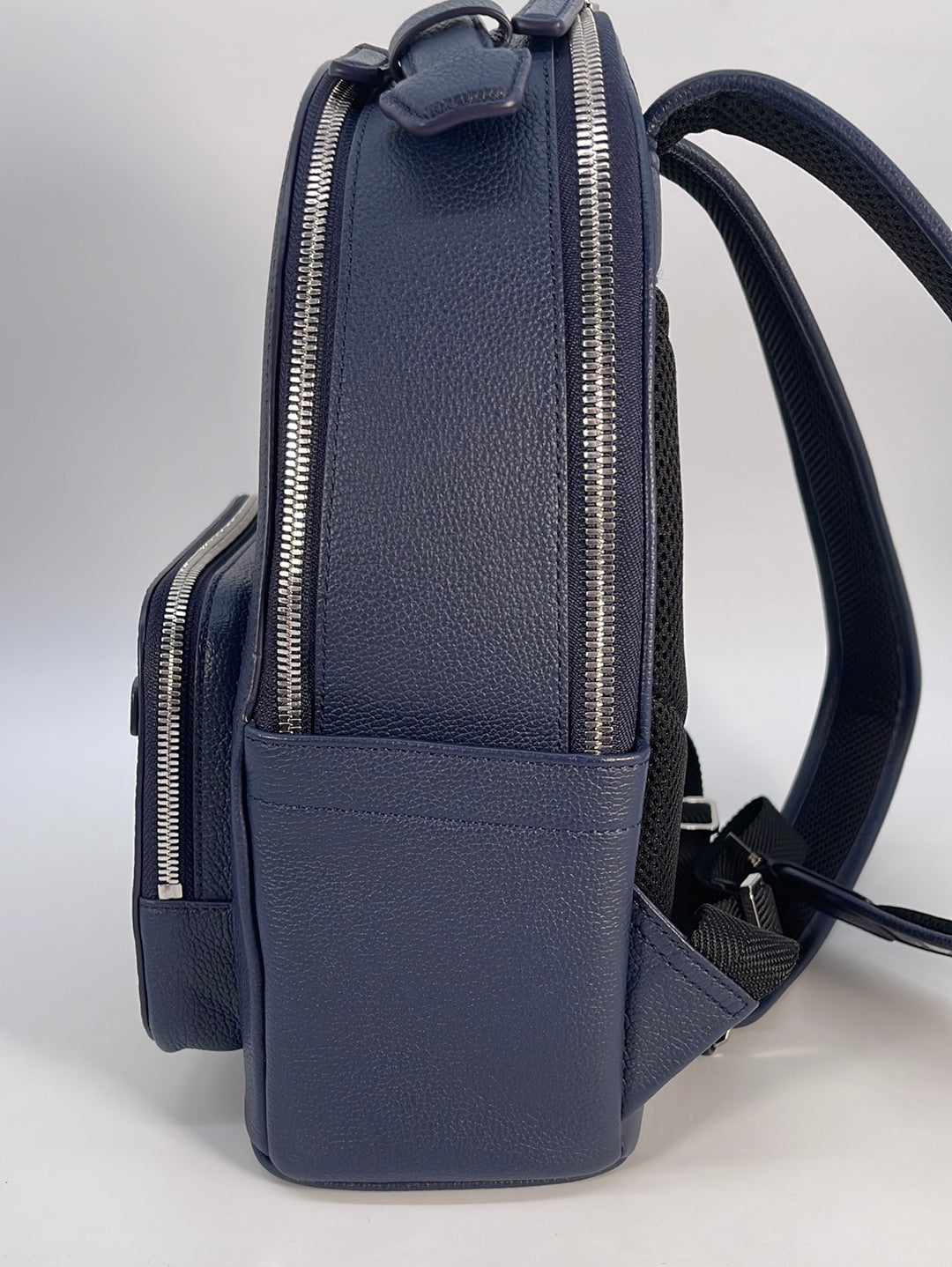 Preloved MCM Blue Leather Camo Stark Visetos Backpack H9715 020323 ** DEAL **